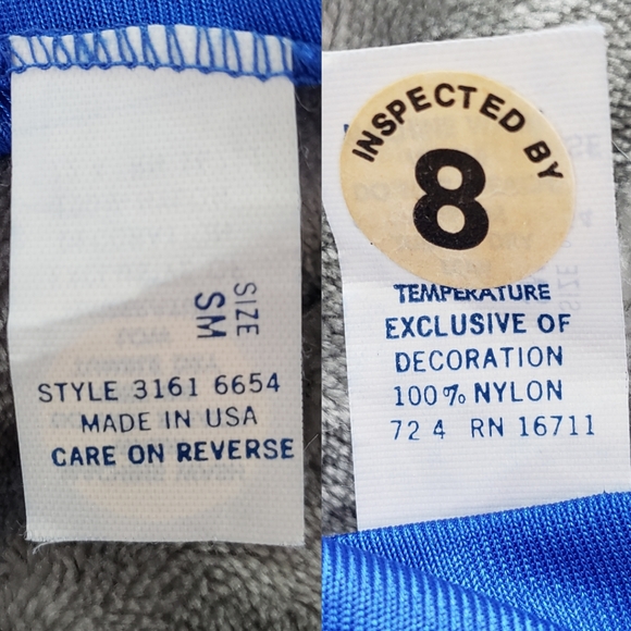 Vintage Lace Trim Lingerie Bodysuit Electric Blue - Picture 7 of 7